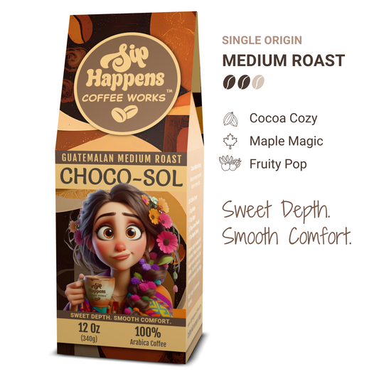 Choco-Sol | Guatemalan Medium Roast Coffee | 12Oz Bag