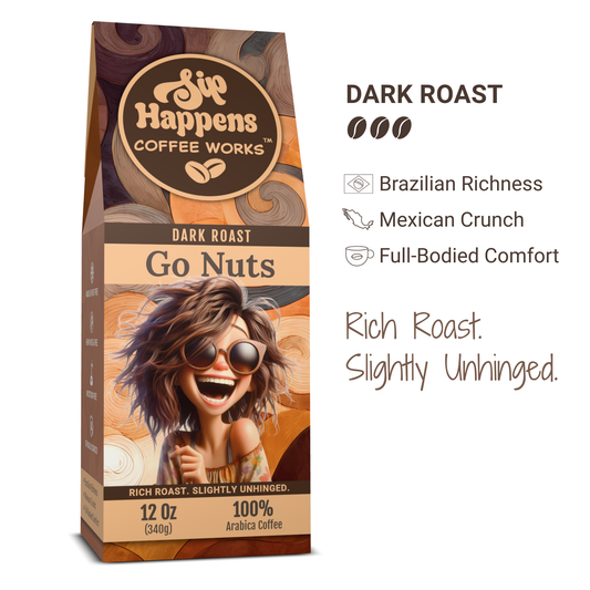 Go Nuts | Dark Roast Coffee | 12Oz Bag