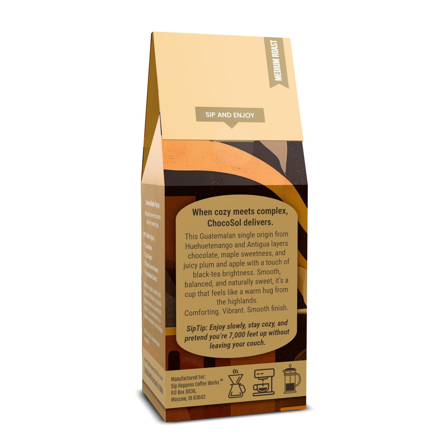 Choco-Sol | Guatemalan Medium Roast Coffee | 12Oz Bag