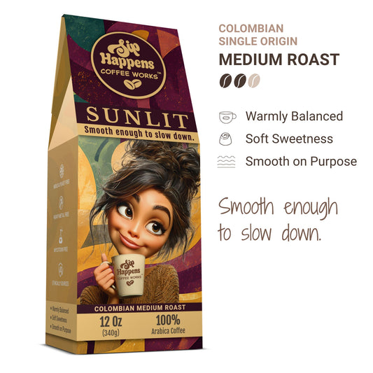 Sunlit Colombian Medium Roast | Mold-Free 12oz Coffee