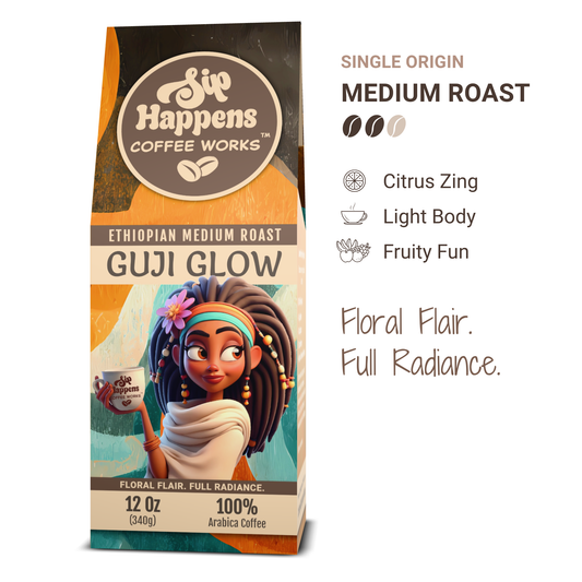 Guji Glow | Ethiopian Medium Roast Coffee | 12Oz Bag