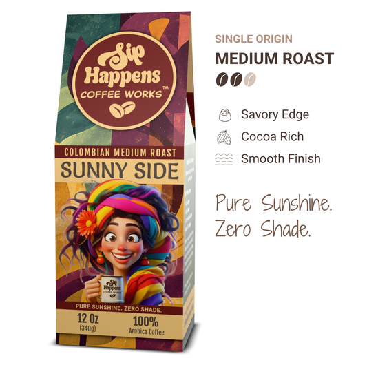 Sunny Side | Colombian Medium Roast Coffee | 12Oz Bag