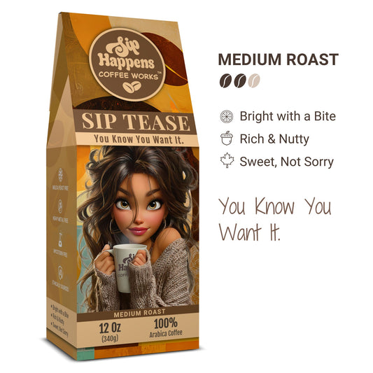 Sip Tease Medium Roast | Mold-Free 12oz Coffee
