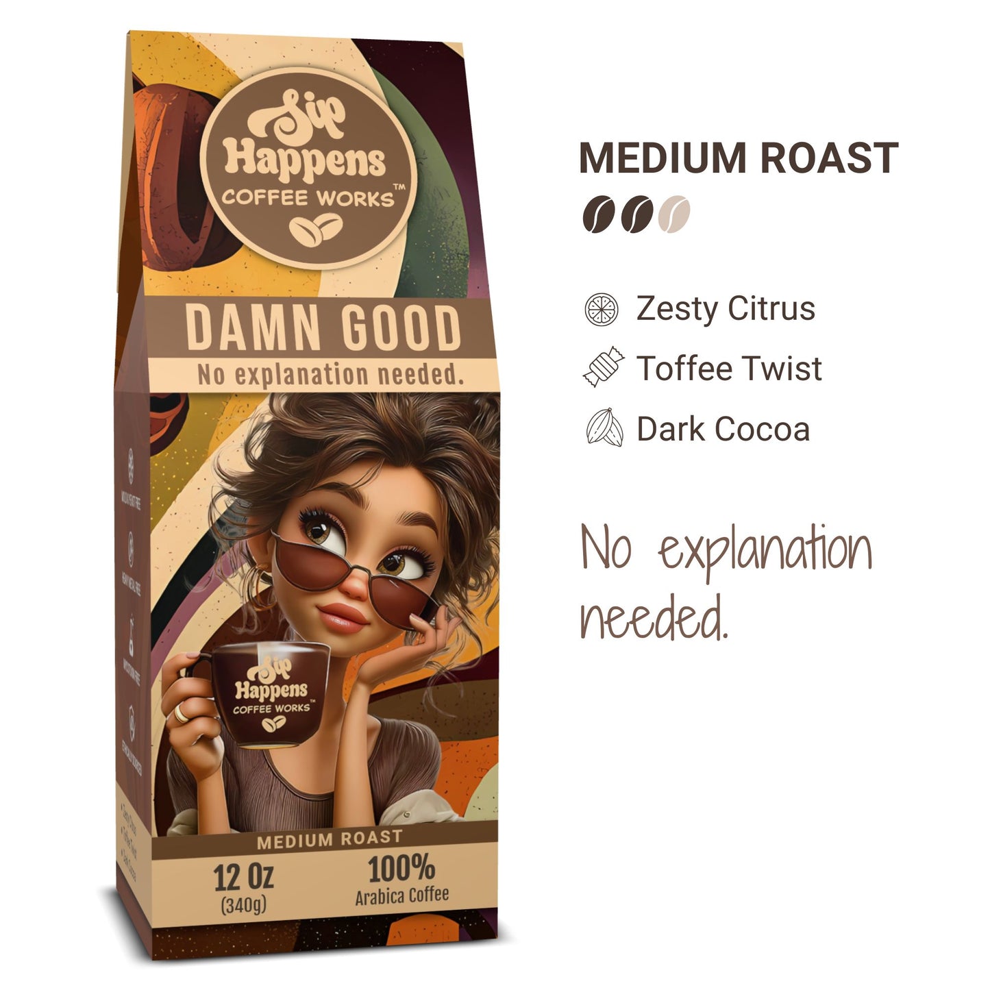 DAMN GOOD | Medium Roast Coffee | 12Oz Bag
