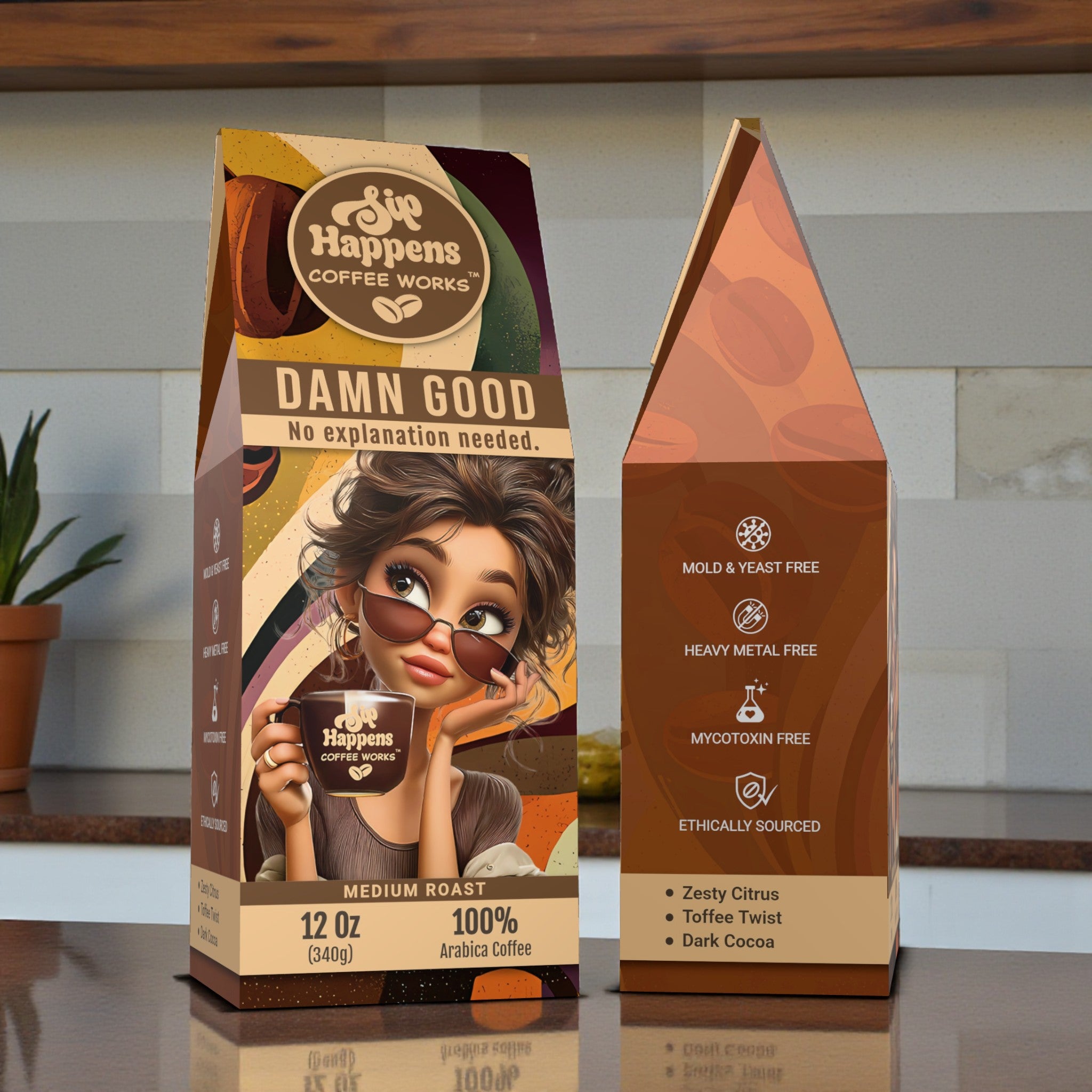 Damn Good Medium Roast | Mold-Free 12oz Coffee – Sip Happens
