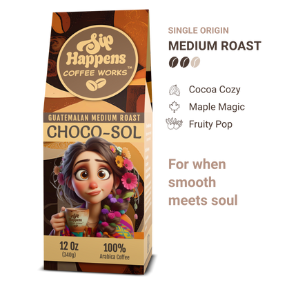 Choco-Sol | Guatemalan Medium Roast Coffee | 12Oz Bag