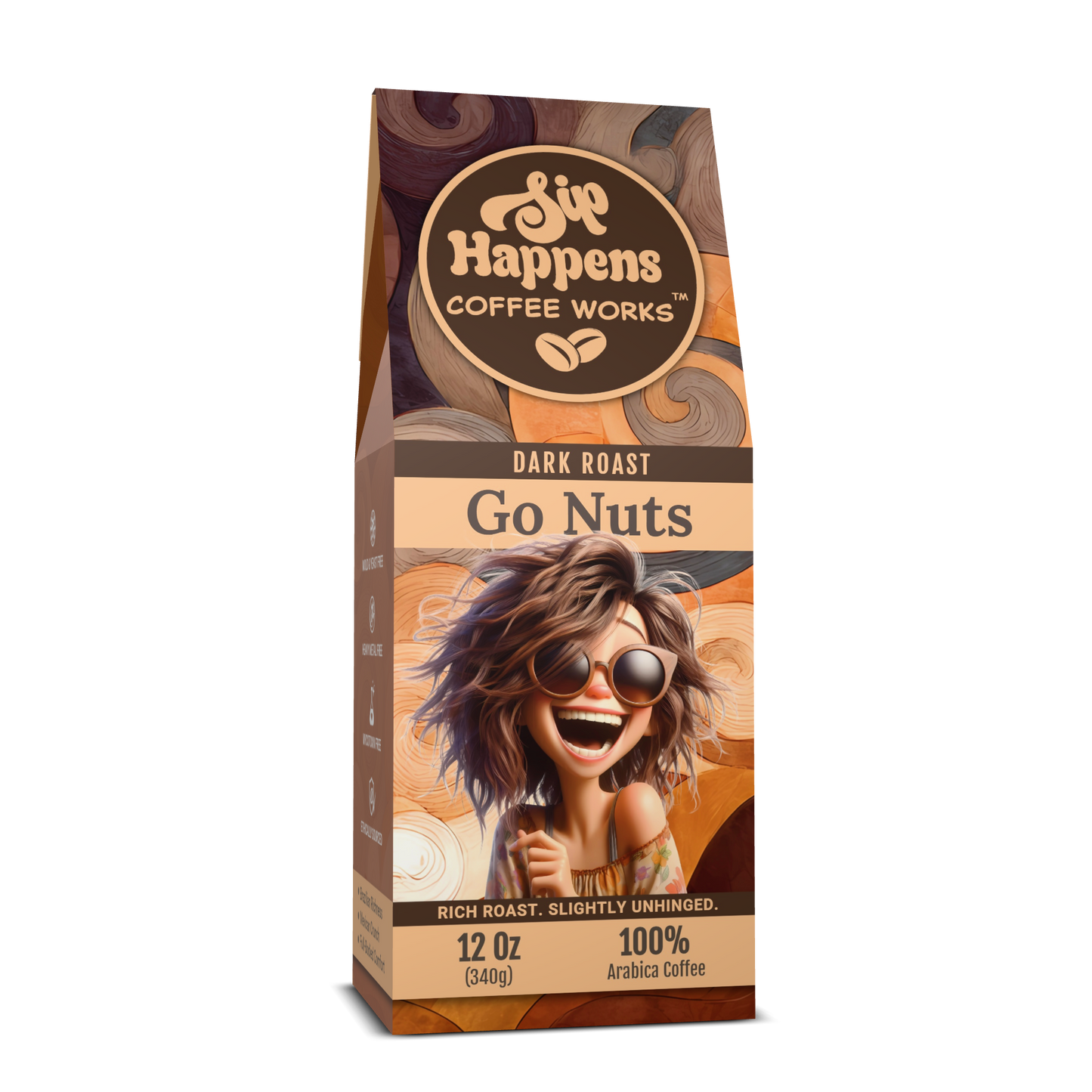 Go Nuts |  Dark Roast Coffee | 12Oz Bag