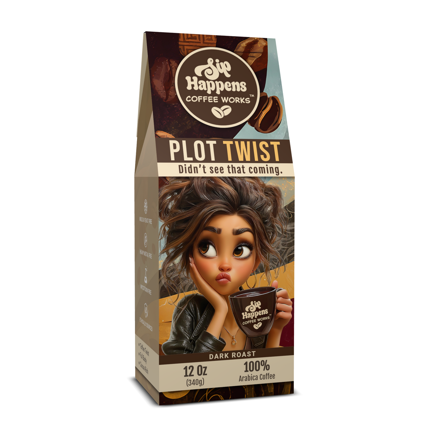 PLOT TWIST | Dark Roast Coffee | 12Oz Bag