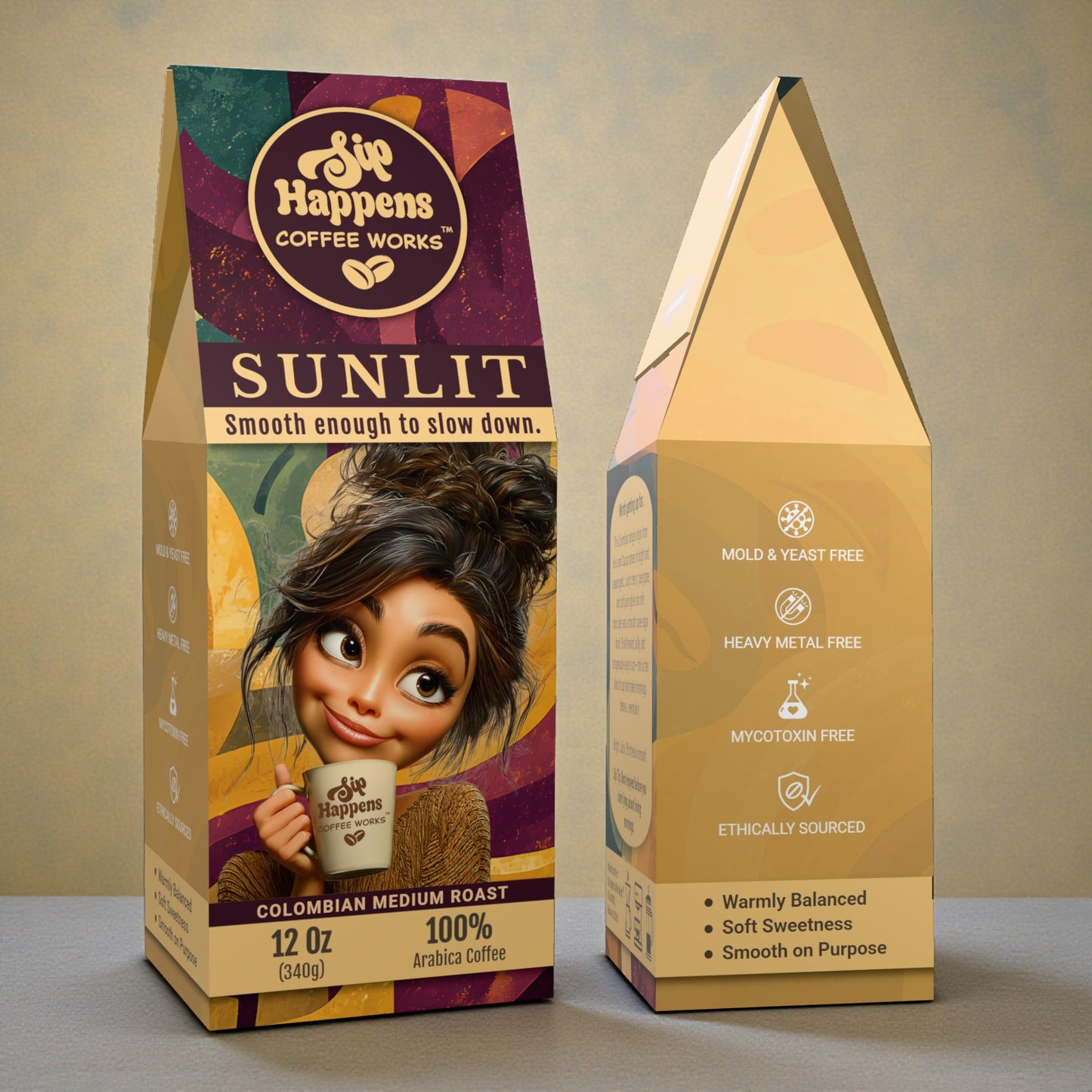 Sunlit Colombian Medium Roast | Mold-Free 12oz Coffee
