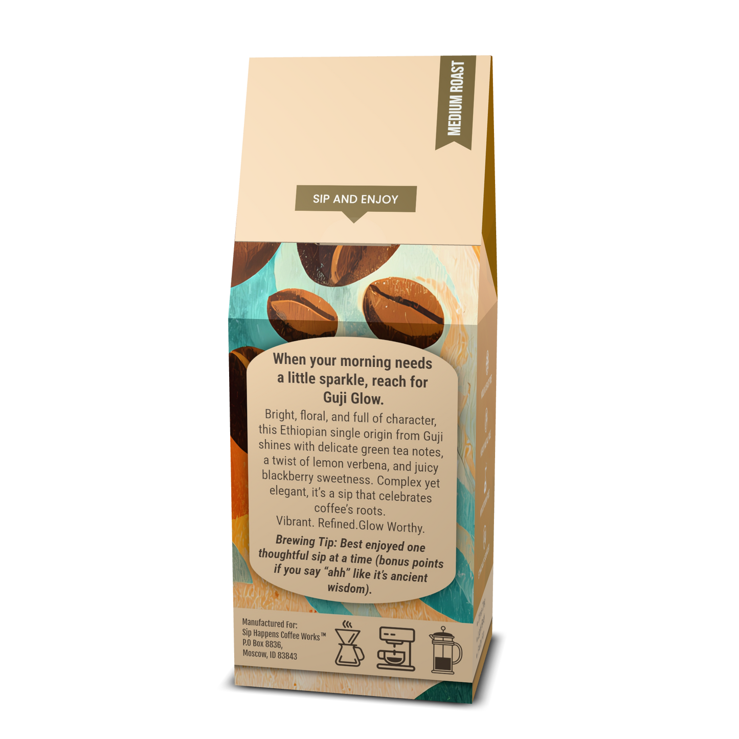 Guji Glow | Ethiopian Medium Roast Coffee | 12Oz Bag