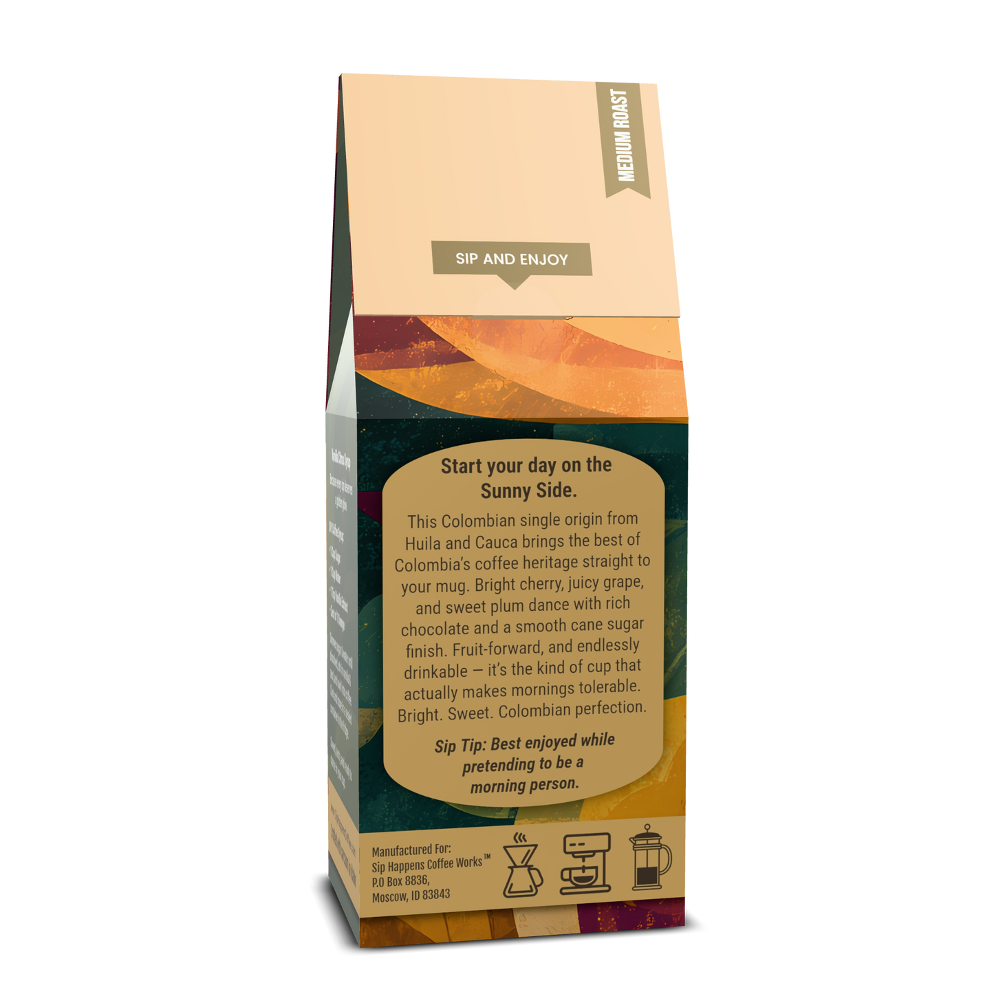 Sunny Side | Colombian Medium Roast Coffee | 12Oz Bag