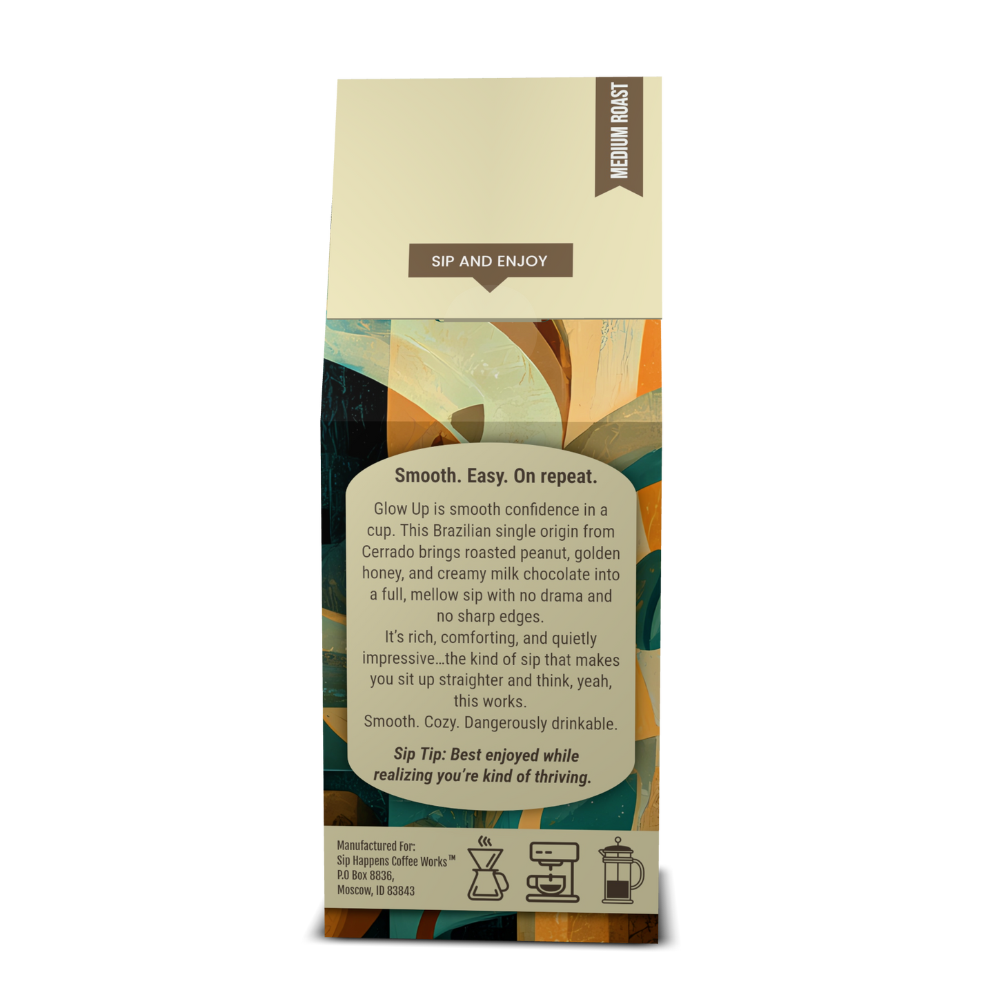 GLOW UP | Brazilian Medium Roast Coffee | 12Oz Bag