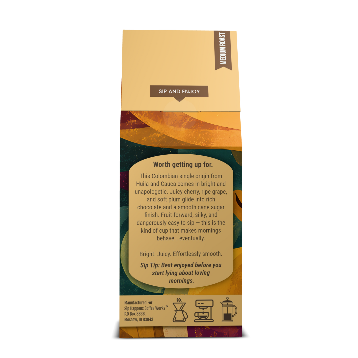 Sunlit Colombian Medium Roast | Mold-Free 12oz Coffee